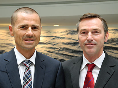 Prof. Dr. med. Markus Walther links und Dr. med. Dr. h. c. Manfred Thomas rechts