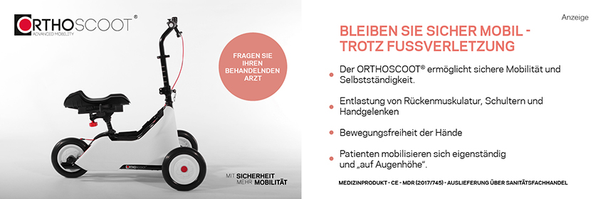 Bleiben Sie sicher mobil - trotz Fußverletzung